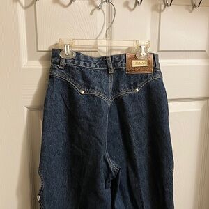 Vintage size 5 Lawman’s Western Dark Blue high waist Peek-a-boo Jeans